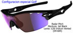 Oakley Radar Pitch Jet Black-G30 Iridium Vented especial Golf (09-684)